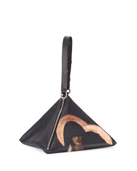 Givenchy Triangle Large Leather Wristlet, Madonna Print